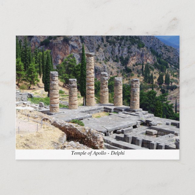 Carte Postale Temple d'Apollon - Delphes (Devant)