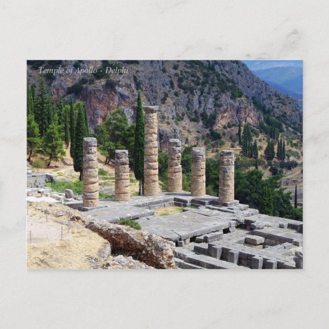 Carte Postale Temple d'Apollon - Delphes (Devant)