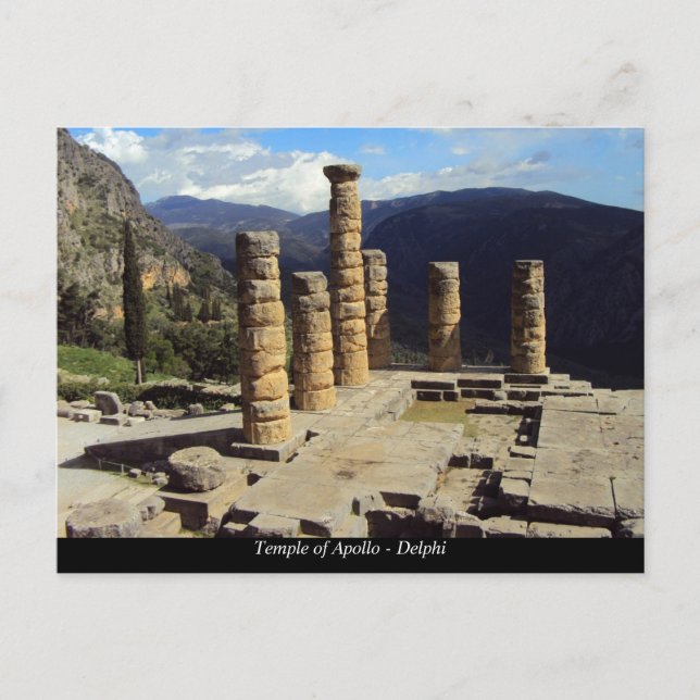 Carte Postale Temple d'Apollon - Delphes (Devant)