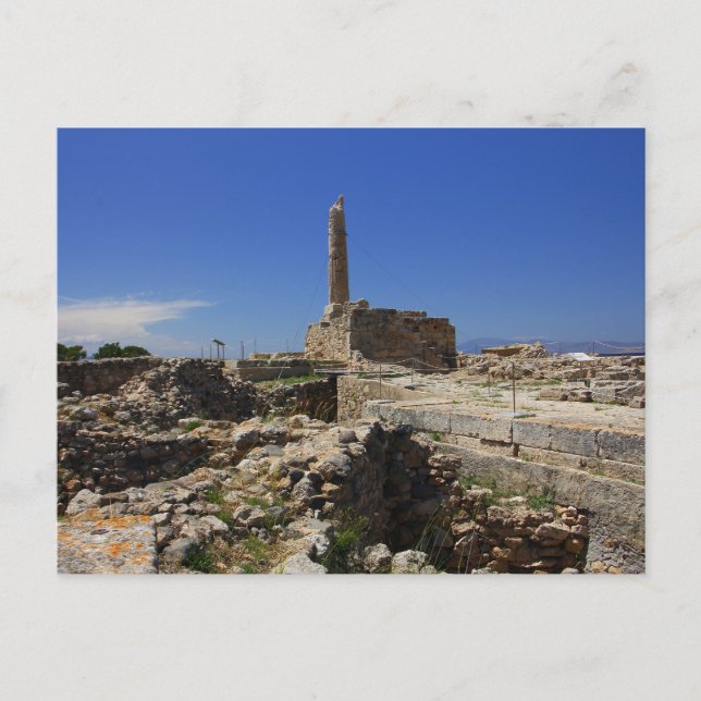 Carte Postale Temple d'Apollon, île d'Égine, Grèce (Devant)