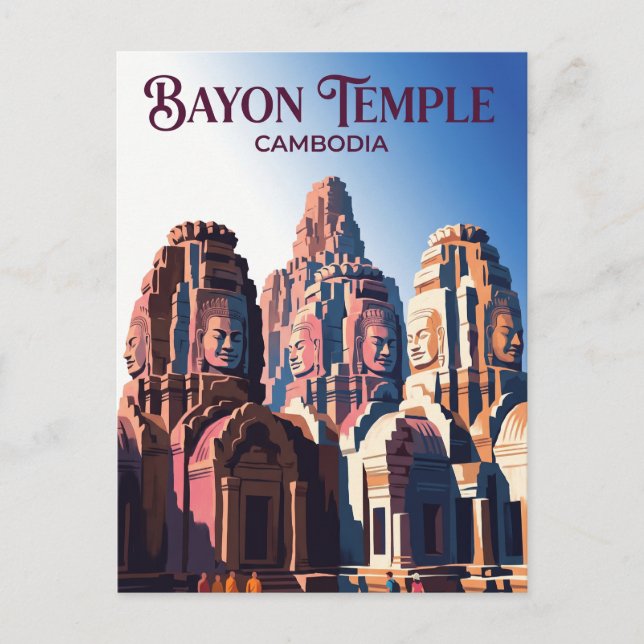 Carte Postale Temple de Bayon Cambodge (Devant)
