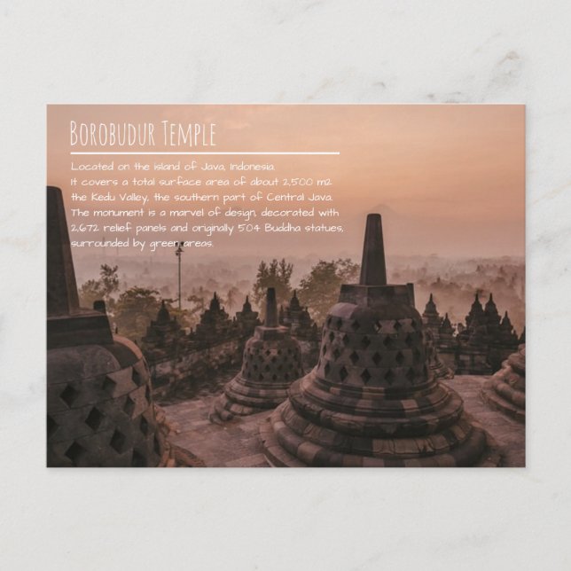 Carte Postale Temple de Borobudur (Devant)