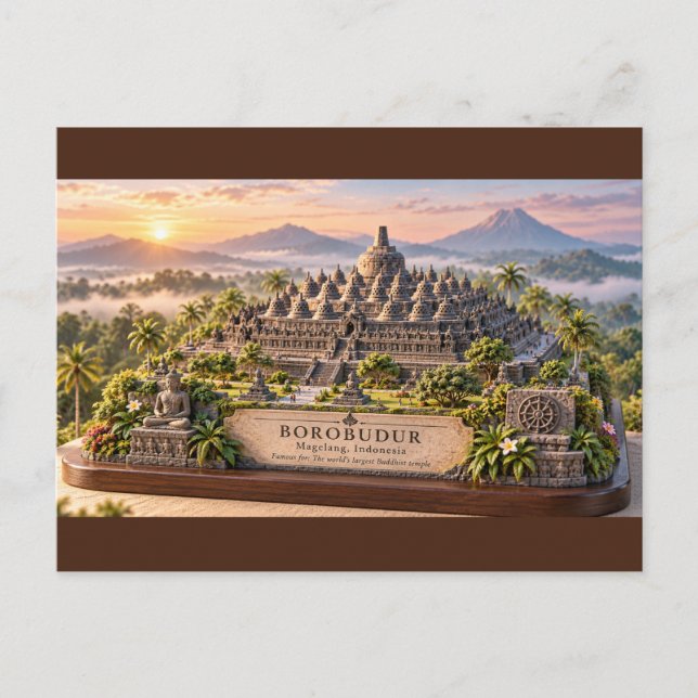 Carte Postale Temple de Borobudur  (Devant)