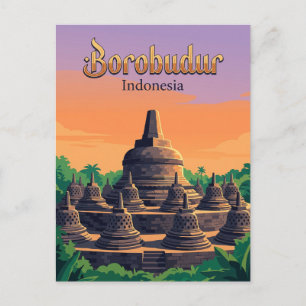 Carte Postale Temple de Borobudur Indonésie