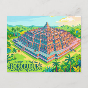 Carte Postale Temple de Borobudur Indonésie