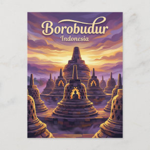 Carte Postale Temple de Borobudur Indonésie