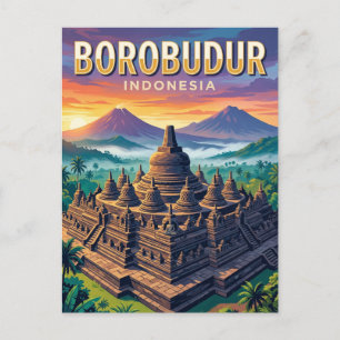 Carte Postale Temple de Borobudur Indonésie