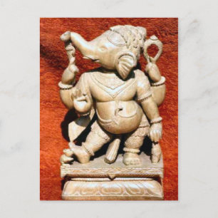 Carte Postale Temple de Jain, statue de l'Inde