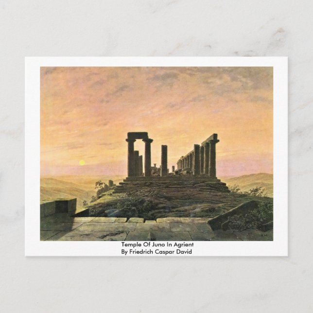 Carte Postale Temple De Juno Dans L'Agrient (Devant)