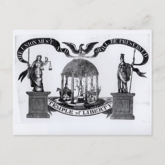 Carte Postale Temple de la Liberté, 1834 (Devant)