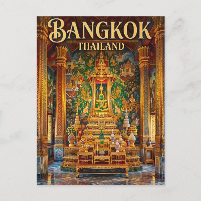 Carte Postale Temple de l'Émeraude Bouddha Thaïlande (Devant)