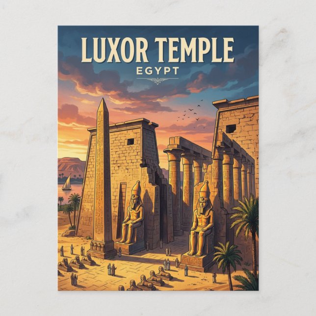 Carte Postale Temple de Louxor Égypte (Devant)