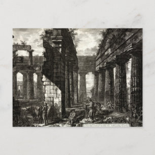 Carte Postale Temple de Neptune, Paestum - Giovanni Piranesi