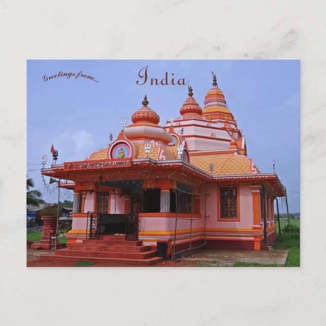 Carte Postale Temple de Parra Mahadev Goa Inde (Devant)