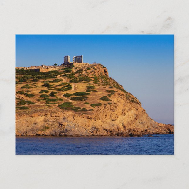 Carte Postale Temple de Poséidon, cap Sounion, Grèce (Devant)
