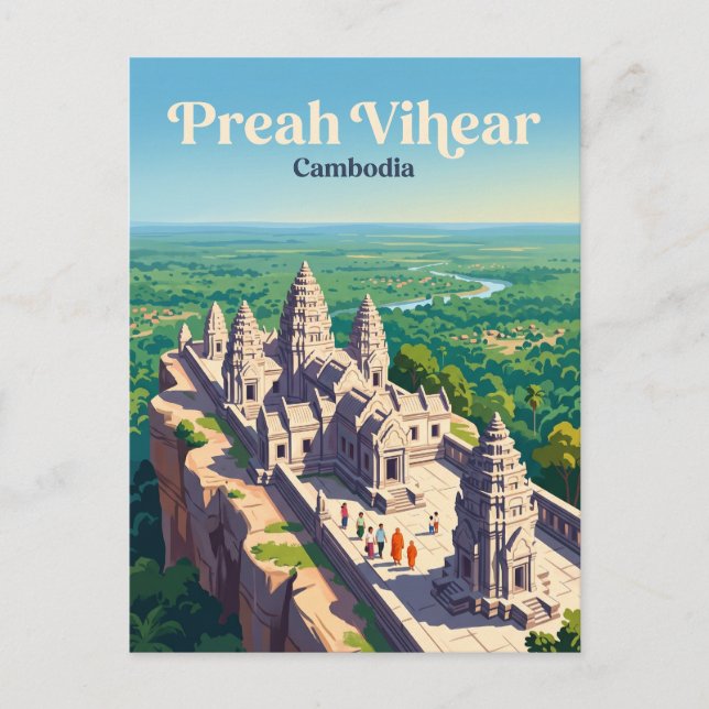 Carte Postale Temple de Preah Vihear Cambodge (Devant)