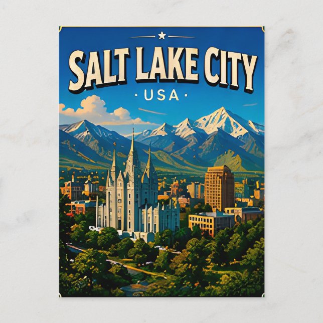 Carte Postale Temple de Salt Lake City (Devant)