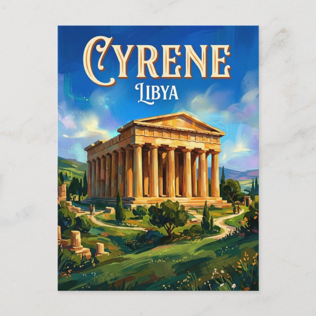 Carte Postale Temple de Zeus, Cyrène Libye (Devant)