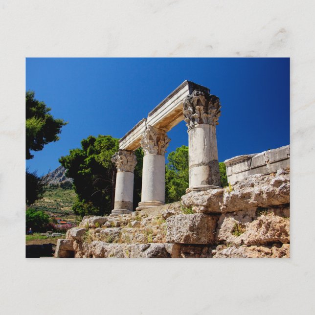 Carte Postale Temple d'Octavie, Corinthe, Grèce (Devant)