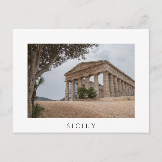 Carte Postale Temple grec à Segesta, Sicile (Devant)