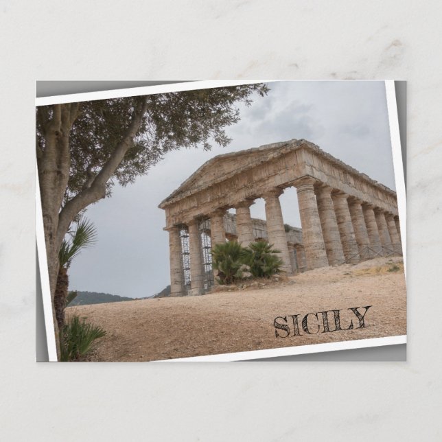 Carte Postale Temple grec à Segesta, Sicile (Devant)