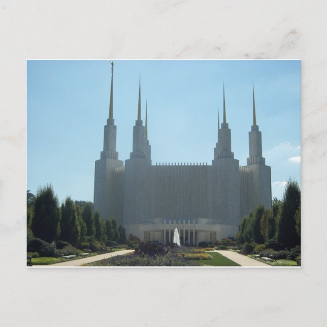 Carte Postale Temple mormon de la région de Washington (Devant)
