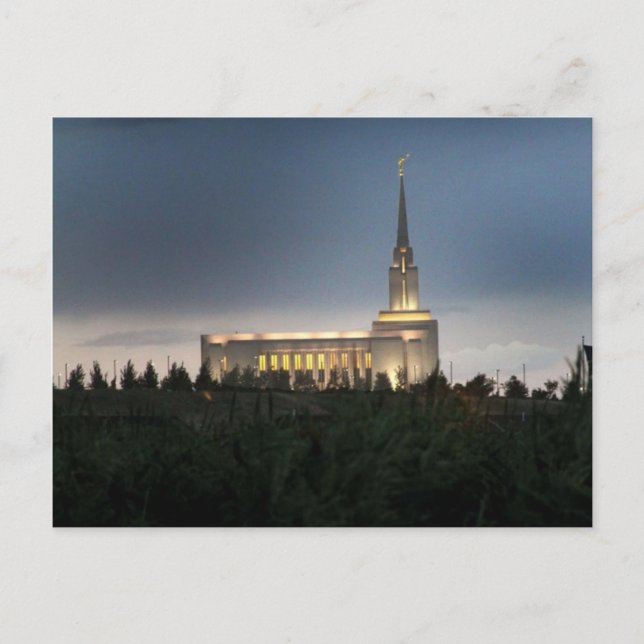 Carte Postale temple mormon oquirrh montagne utah lds (Devant)