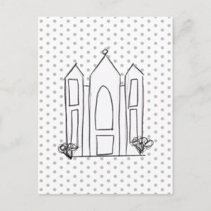 Carte Postale Temple mormon simple moderne de Salt Lake City LDS