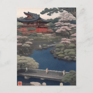 Carte Postale Temple on the river - Japan