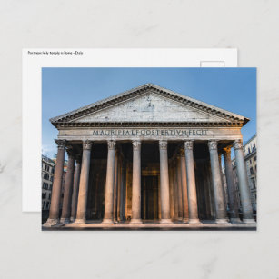 Carte Postale Temple saint du Panthéon à l'aube - Rome, Italie