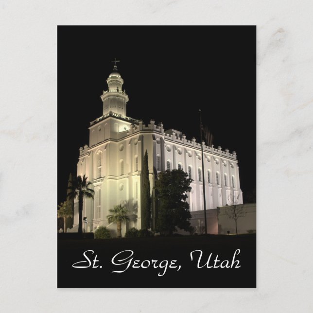 Carte Postale Temple Saint George Utah Mormon (Devant)