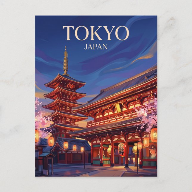 Carte Postale Temple Senso-ji Japon (Devant)