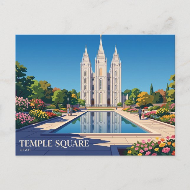 Carte Postale Temple Square États-Unis (Devant)
