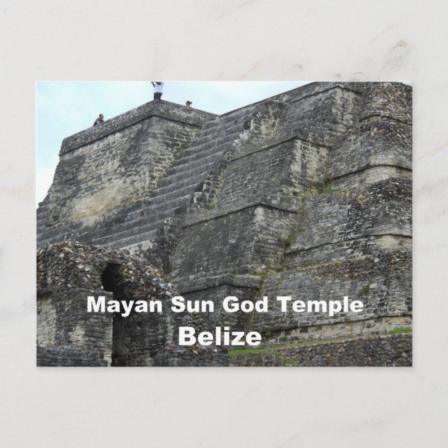 Carte Postale Temple Sun de Dieu Maya, Belize (Devant)