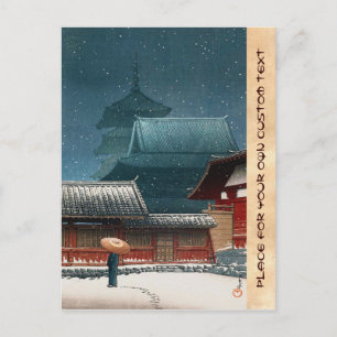 Carte Postale Temple Tennô-ji à Osaka hasui kawase shin hanga