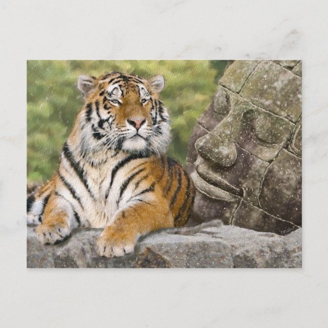 Carte Postale Temple tigre et bouddhiste (Devant)