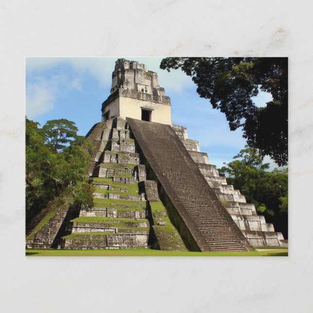 Carte Postale Temple Tikal Guatemala Maya (Devant)