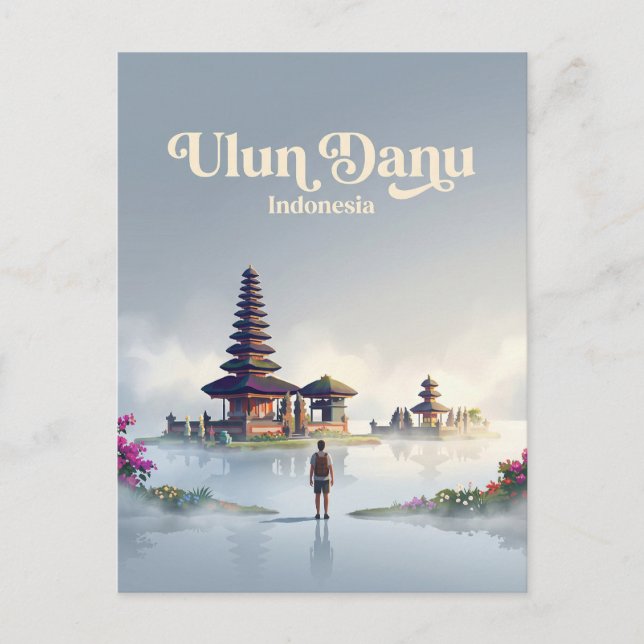 Carte Postale Temple Ulun Danu Beratan Indonésie (Devant)