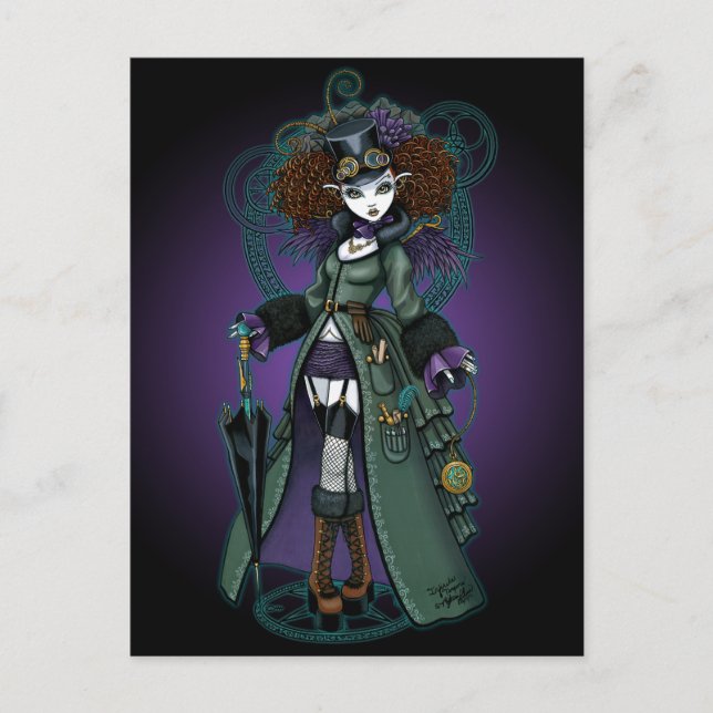 Carte postale Temple Victorian Steampunk Vampire A (Devant)