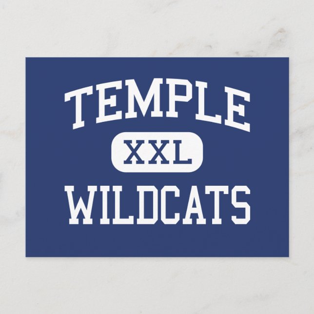 Carte Postale Temple - Wildcats - Lycée - Temple Texas (Devant)