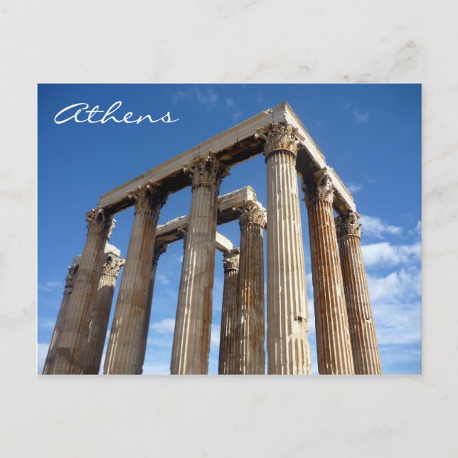 Carte Postale temple Zeus (Devant)
