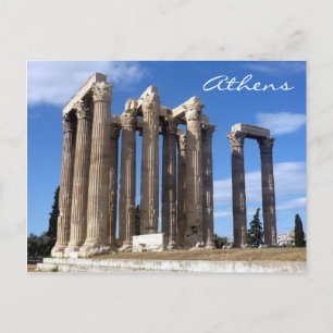 Carte Postale temple zeus athens