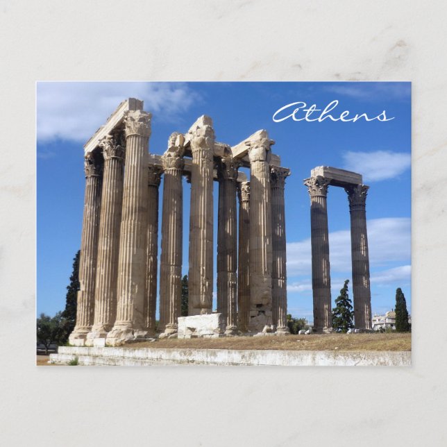 Carte Postale temple zeus athens (Devant)