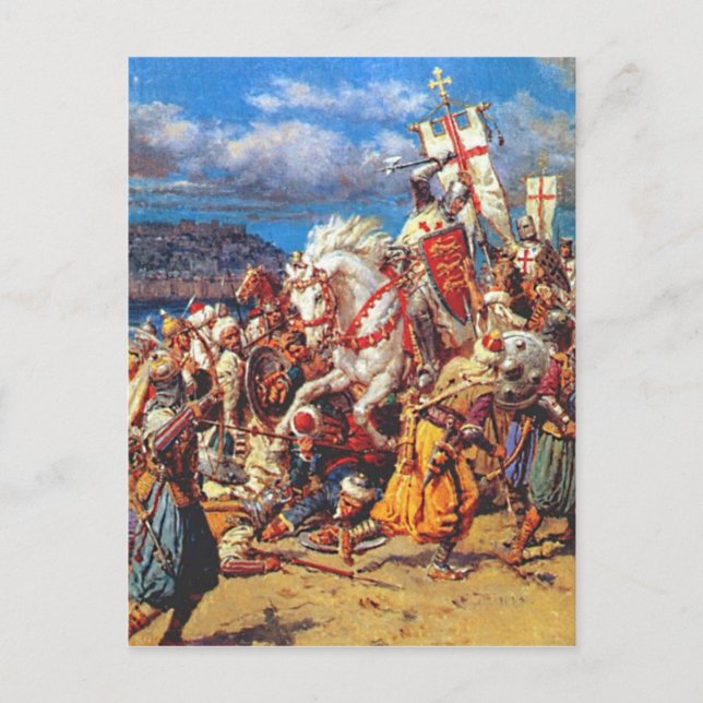 Carte Postale Templer contre Sarazènes (Devant)