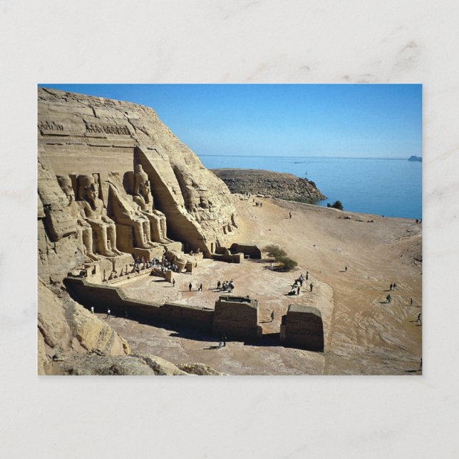 Carte Postale Temples d'Abu Simbel, désert d'Egypte (Devant)