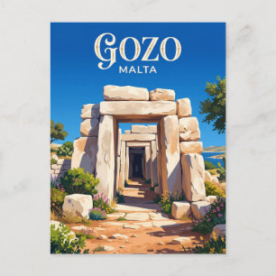 Carte Postale Temples de Ġgantija à Malte