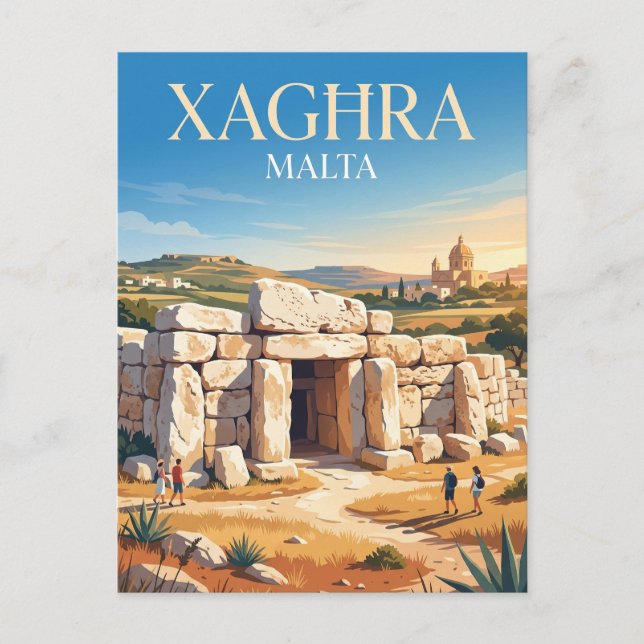 Carte Postale Temples de Ġgantija Malte (Devant)