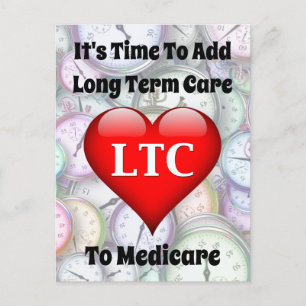 Carte Postale Temps d'ajouter les soins de longue durée à la car