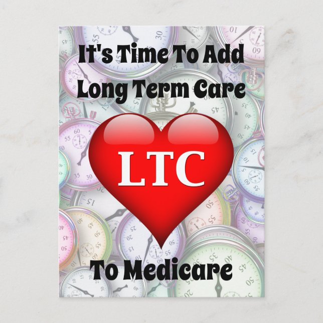Carte Postale Temps d'ajouter les soins de longue durée à la car (Devant)