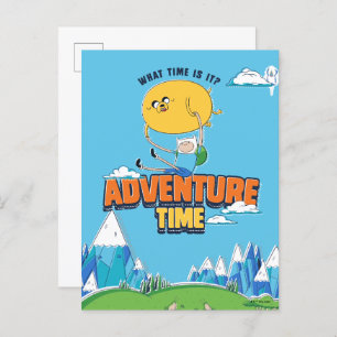 Carte Postale Temps d'aventure   Jake Flottant Avec Finn
